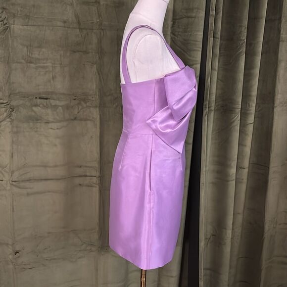 NWT Zac Posen Lavender Bow Mini Dress, US2 - Picture 4 of 7